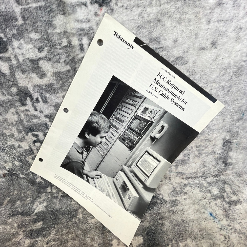 Tektronix FCC Required Measurements U.S. Cable Systems Manual‎ 1993 90s